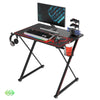 31''/39''/47''/55''  Gaming Desk with X-shaped Legs - Black