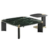 39" Prada Green Rectangle Coffee Table with Side Table Set - Green&Black