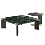Eureka Ergonomic 39" Prada Green Rectangle Coffee Table with Side Table Set, Prada Green