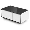 41" Smart Coffee Table with Fridge - White