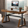 Ark Executive Standing Desk (63"x29") - Golden Walnut