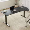 Unique Shape Office Standing Desk (70"x29") - Black