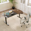 Unique Shape Office Standing Desk (70"x29") - Walnut