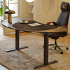 Cashew Shape Standing Desk (70"x39") - Walnut