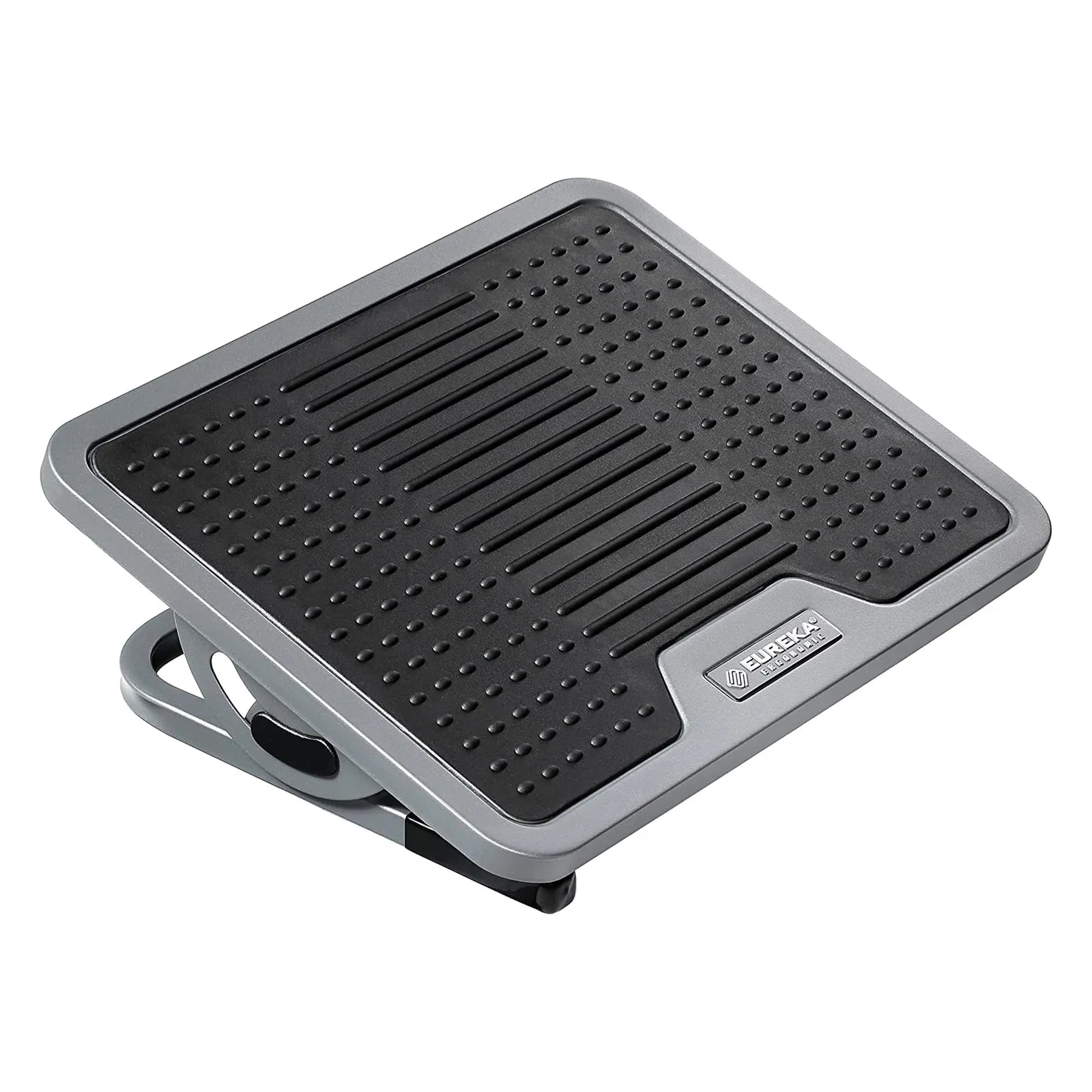 Eureka Ergonomic Adjustable Footrest in Gray and Black. Ergonomic Footrest for Desk.