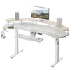 Aero Pro Wing-Shaped Standing Desk (72"x23") - Maple