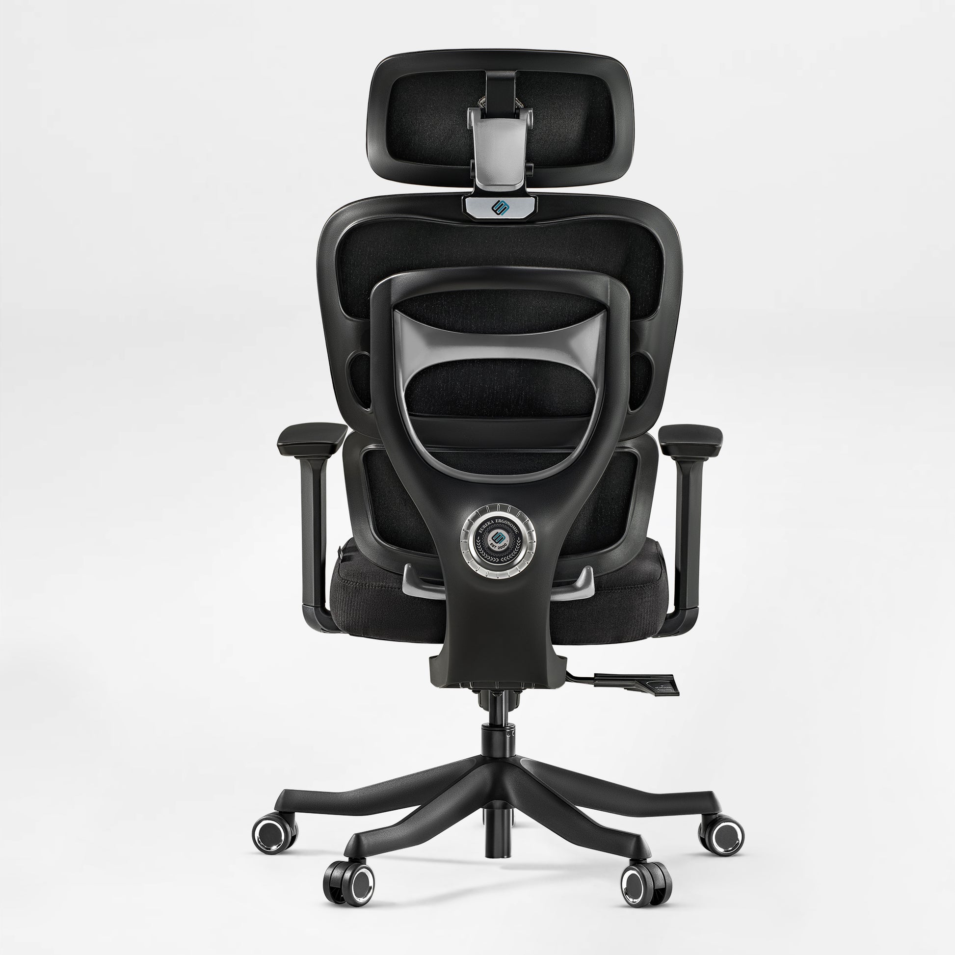 Eureka Ergonomic Axion The Best Ergonomic Gaming Racing Chair w Lumbar Support and spring cushion, fabric,grey