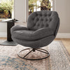 Camden, Modern Swivel Lounge Chair - Gray