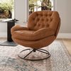 Camden, Modern Swivel Lounge Chair - Brown