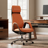 Serene, Napa Leather Executive Office Chair - Orange