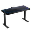 GTG-G55, Glass Desktop Gaming Standing Desk (55"x23") - Black