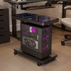 Height-Adjustable Illuminated Panel CPU Cart - Black