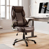 Galene, Faux Leather Office Chair - Brown