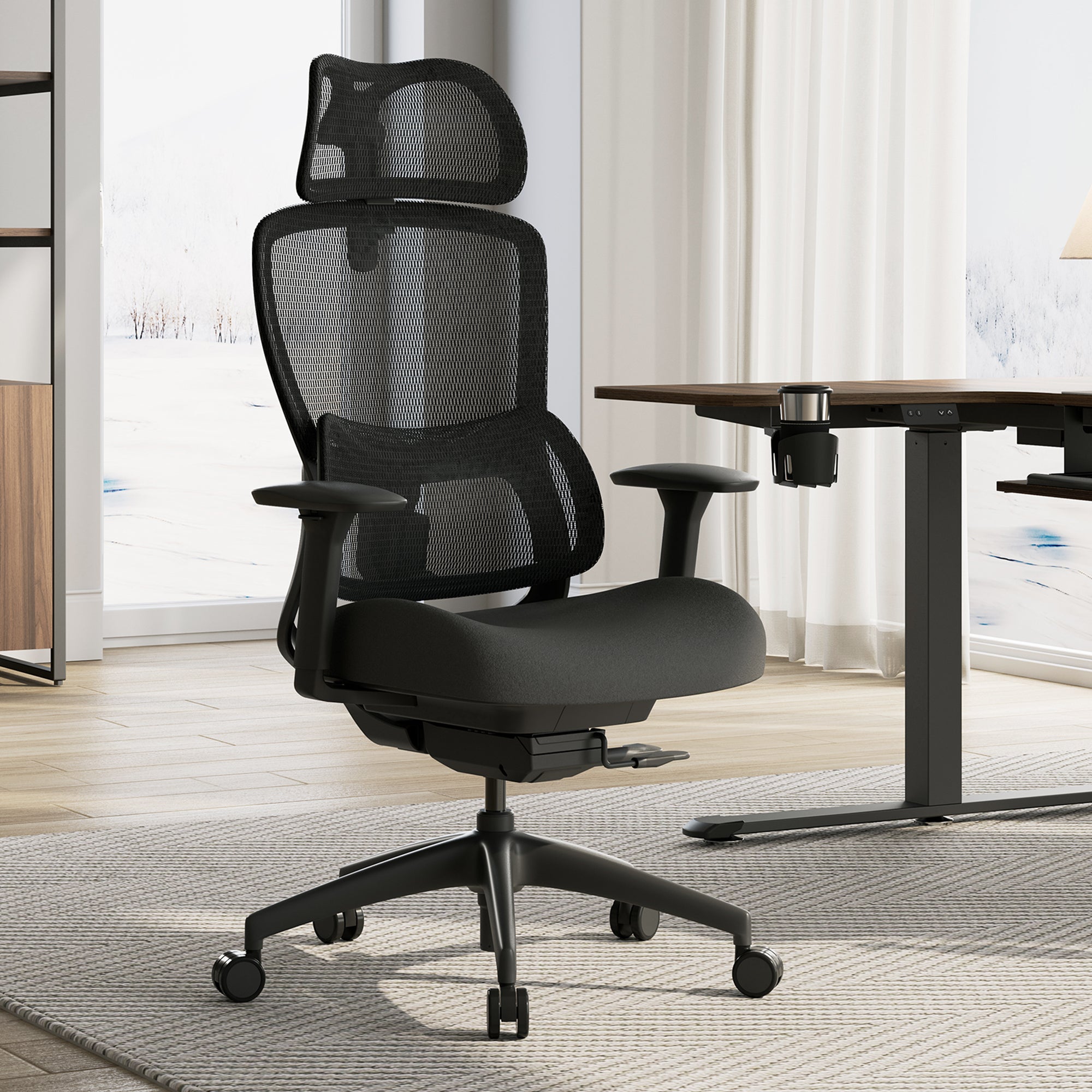 Lumbar Support Chair High Back Home Ergonomic Office Chair | Eureka ...