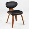 Belmar Leather Dining End Chairs, set of 2 - Black