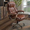 Preston, PU Leather Executive Office Chair - Brown