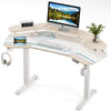 Aero Pro Wing Shaped Standing Desk (63"x23") - Maple