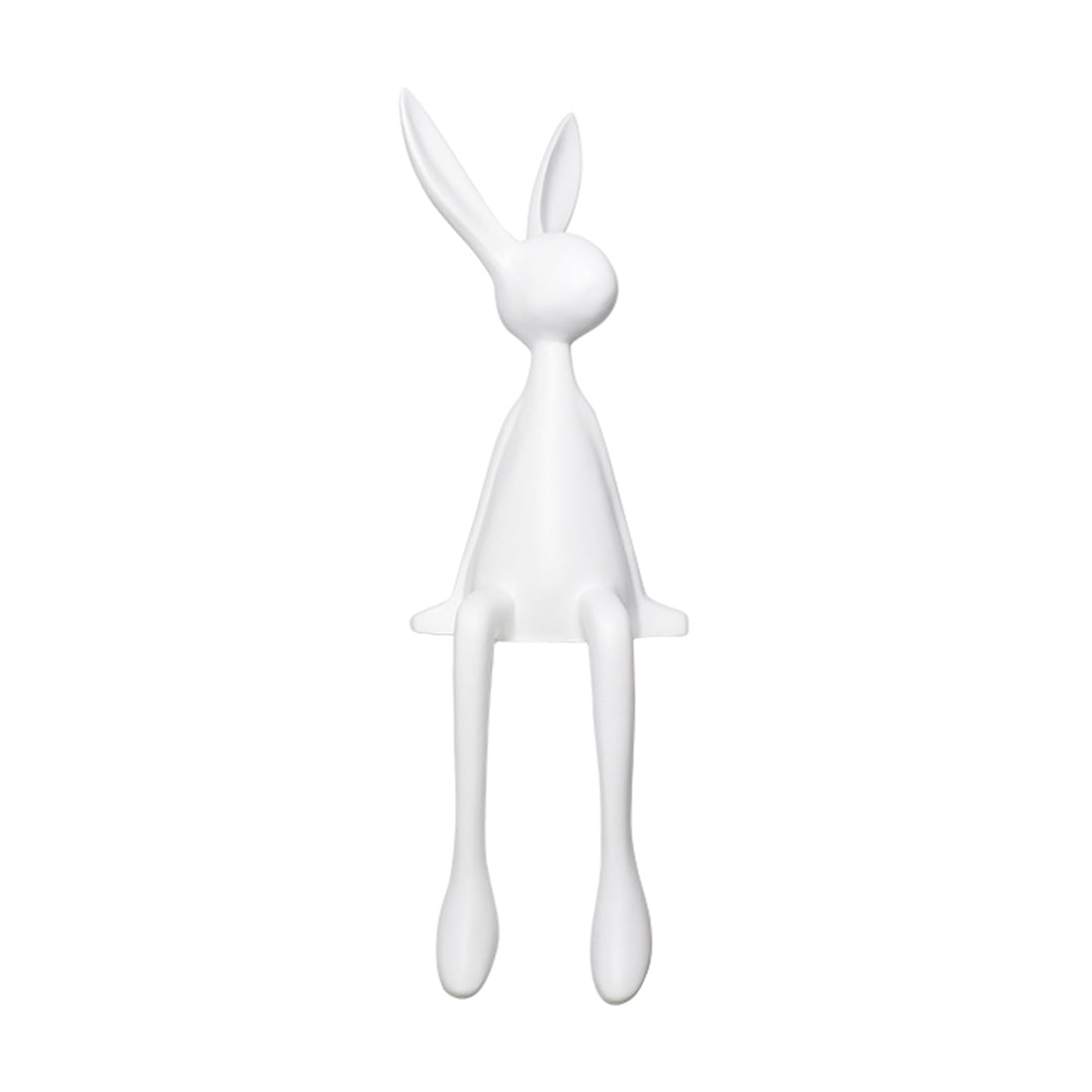 White HD-06 Rabbit Ornament for Modern Decor, Minimalist White Sculpture.