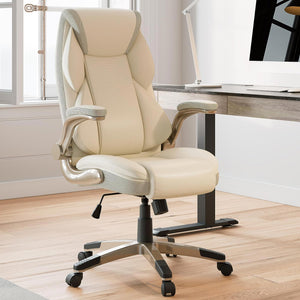 Galene, Home Office Chair, Off-White, Lifestyle Image on hardwood