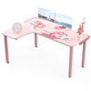 60x23 L shaped Computer Desk - Pink