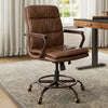 Regal, PU Leather Home Office Chair - Brown
