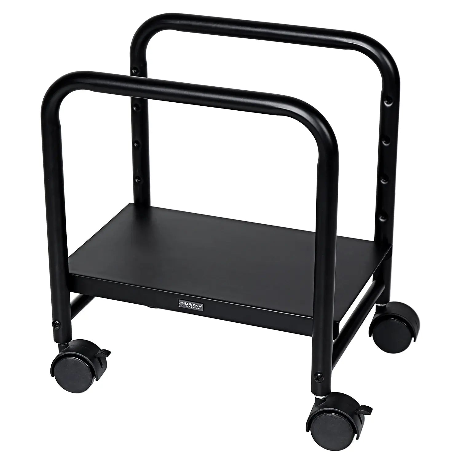 Eureka Ergonomic Black Mobile Cpu Stand With Caster Wheels. Supports Computer Towers for Ergonomic Workspaces.