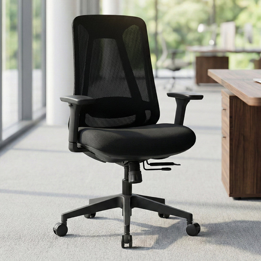 Nico, Mesh Ergonomic Office Chair - Nico Ergonomic Office Chair Black