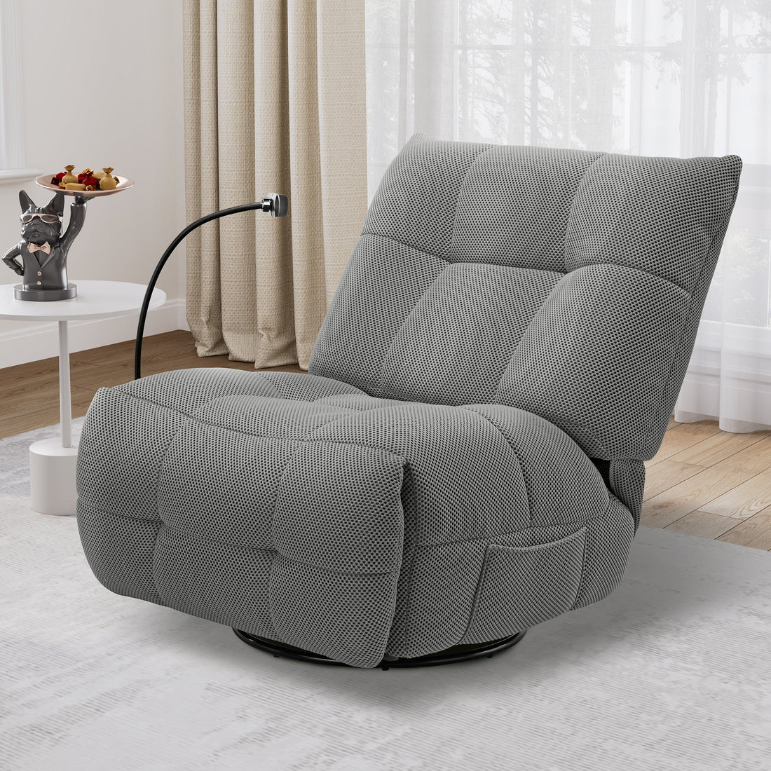 Nova, Manual Swivel Recliner Chair with Storage