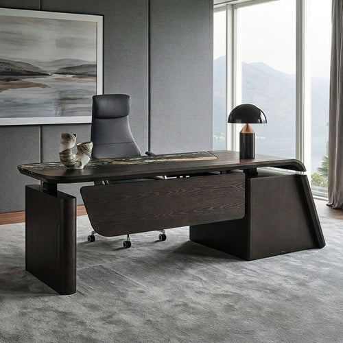 Magma Pro Executive Standing Desk (86"x33") - Eureka Ergonomic Magma Pro Executive Standing Desk in a Modern Office.