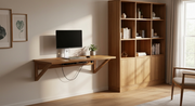 The Floating Desk: Wall Shelves for a Minimalist Office