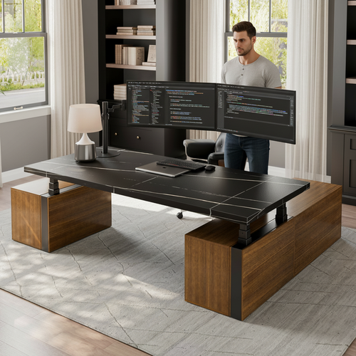 Standing for Standups: Using Desk Height to Time Scrums