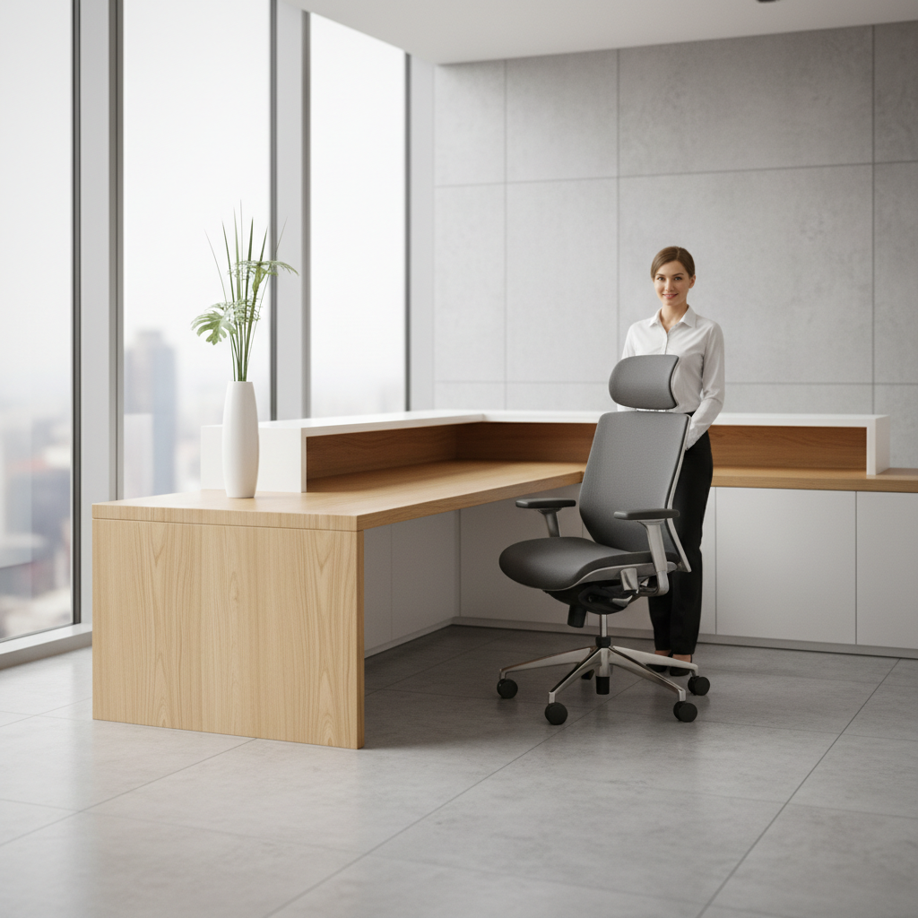 Reception Ergonomics: Minimum Clearances for Small L-Shaped Desks
