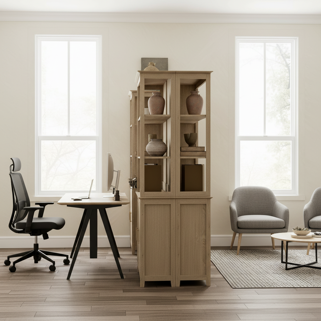 Dual-Purpose Storage: Using Cabinets as Small Zone Dividers