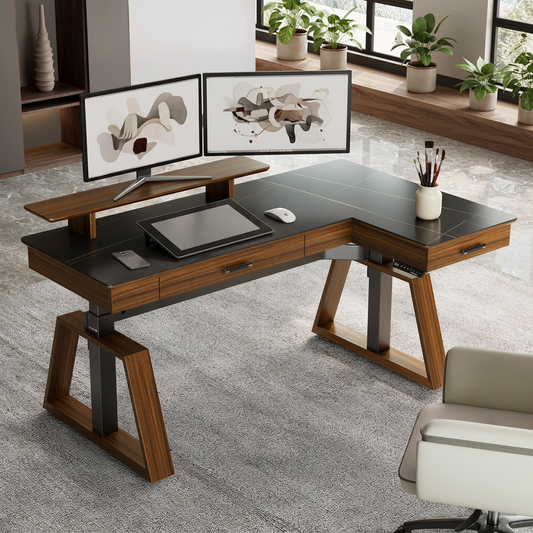 The Artistic Mother: Choosing L-Shaped Desks for Her Studio