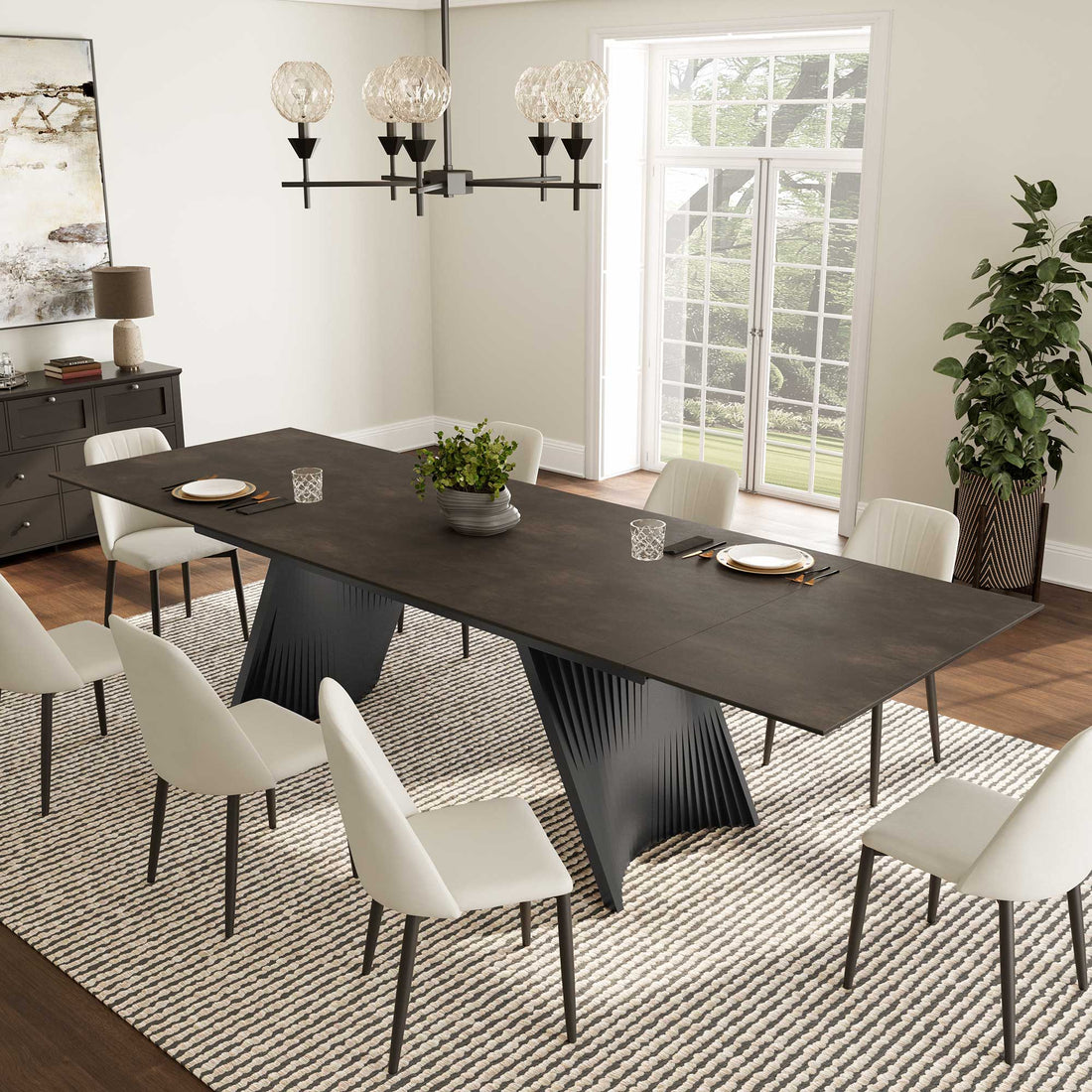 29-inch standard dining table with 18-inch dining chairs, ergonomic seating setup