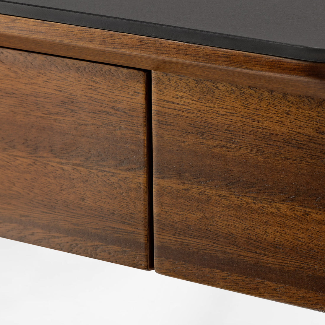 Ark Pro L-Shaped Standing Desk (Sintered Stone, 63"x23") - Eureka Ergonomic Ark Pro L-Shaped Standing Desk with Grain-Matched Wood Drawers