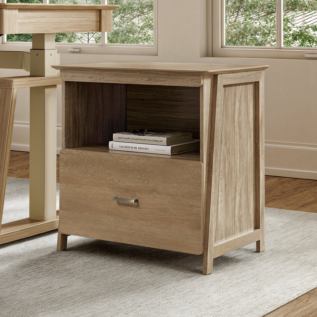 Compact Cabinet Organization for Shared Creative Supplies