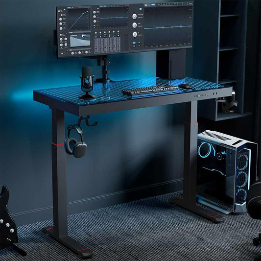 8 Reasons a Glass Standing Desk is the Perfect Gaming Desk - Eureka Ergonomic