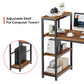 43" Computer Desk with 4-Tier Open Storage Shelves