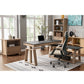 Eureka 60'' L Shape Excuetive Standing Desk with Leather Finish