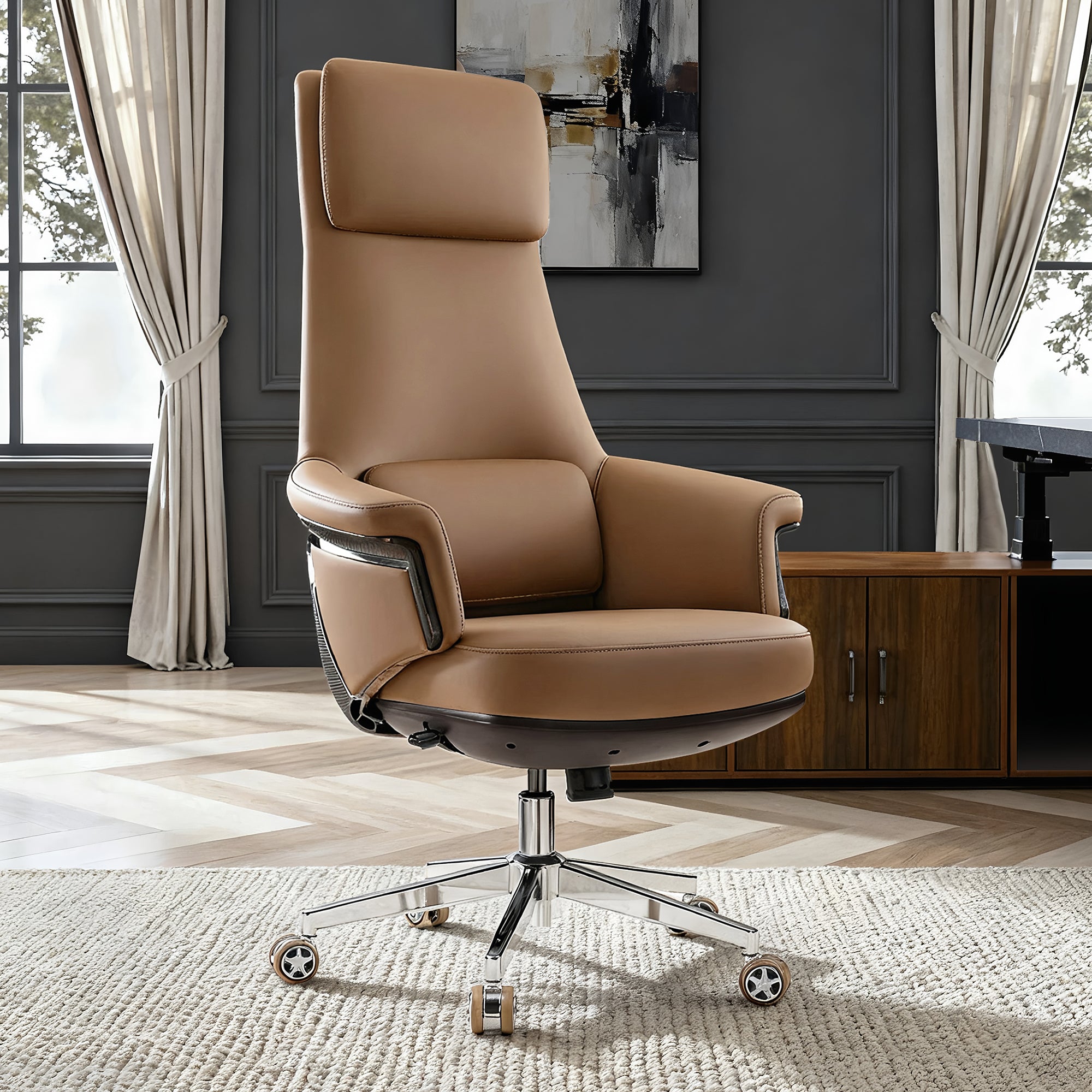 Royal Renee Microfiber Leather Executive Office Chair