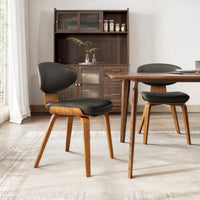 Belmar Leather Dining End Chairs, set of 2