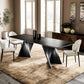 Eureka Ergonomic 105'' Modern Dining Table with Sintered Stone, Black