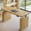 Aurelia Fluted Standing Desk (60"x29") - Light Oak