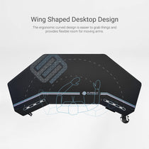 Aero Pro Wing Shaped Standing Desk (63"x23")