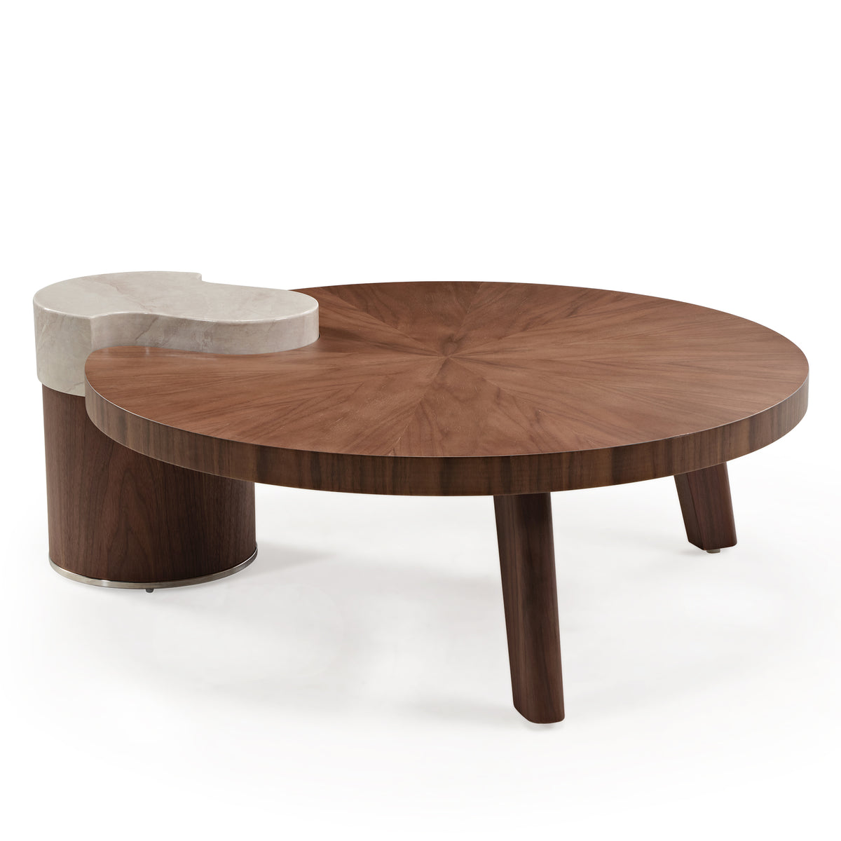 Irregular Round Table Eureka Ergonomic Modern Irregular Round Solid Wood Coffee Table