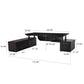 Zen Classic Executive Standing Desk with Cabinets (86"x 39")