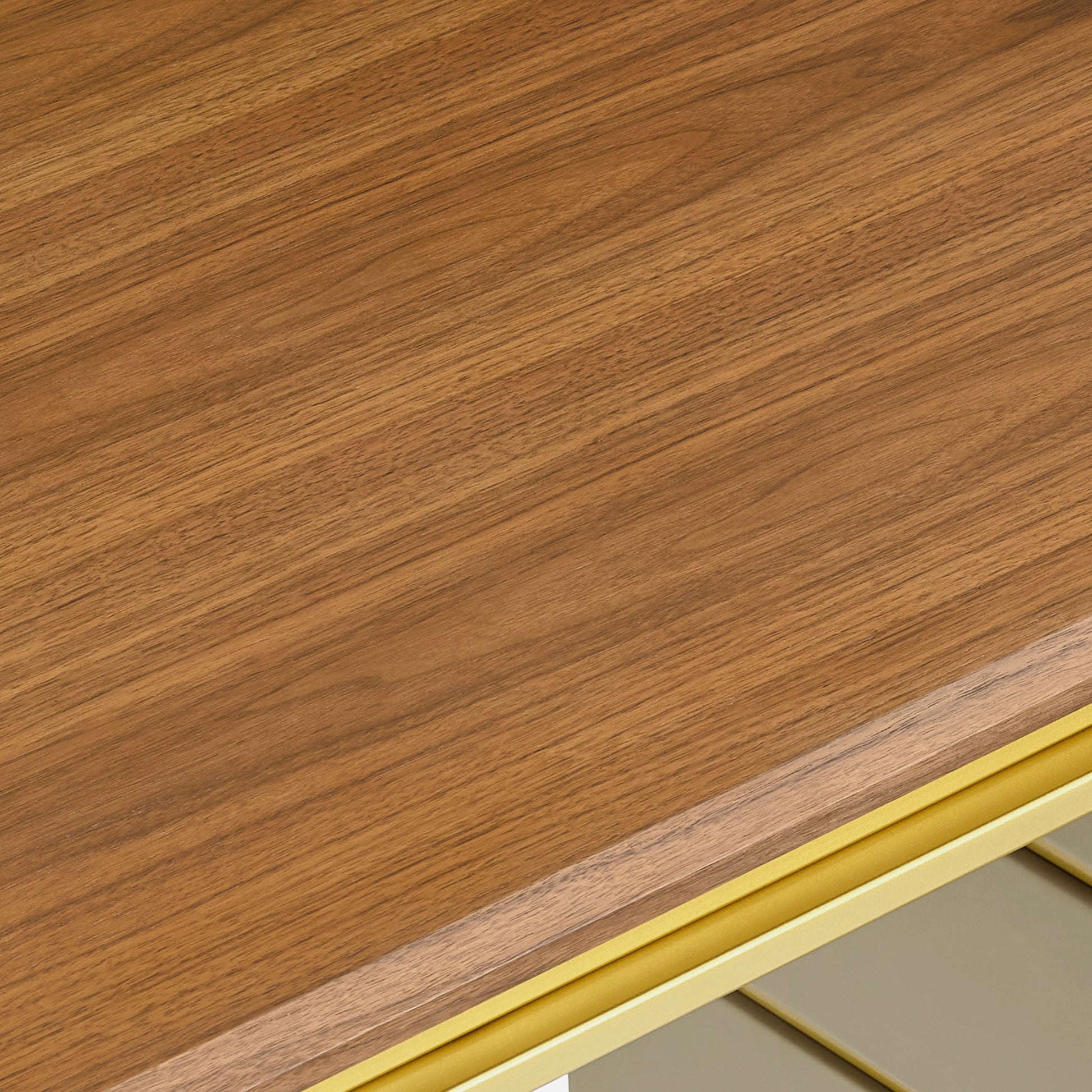 78 inch Zenith Office Desk with walnut wood veneer texture details