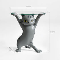23''H, Enchanting Cat Side Table