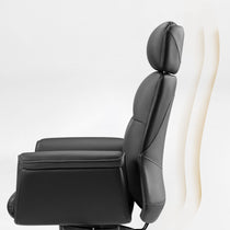 Royal Executive Office Chair Black Microfiber Leather Frame, Ergonomic Design for Optimal Support.